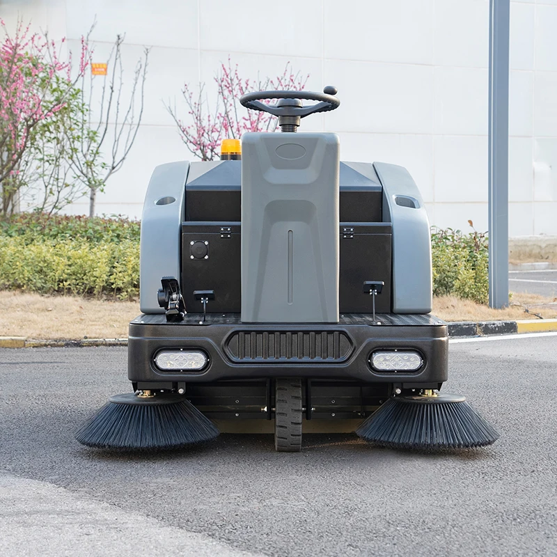 Máquina Industrial de Limpeza de Pisos S5, 48 V, Varredor de Piso com Condução Própria com Escova de Aço Inoxidável e Motor