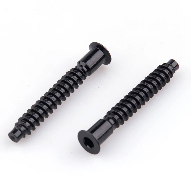 Black Zinc Self Tapping Euro Screw - Carbon Steel Hex Socket
