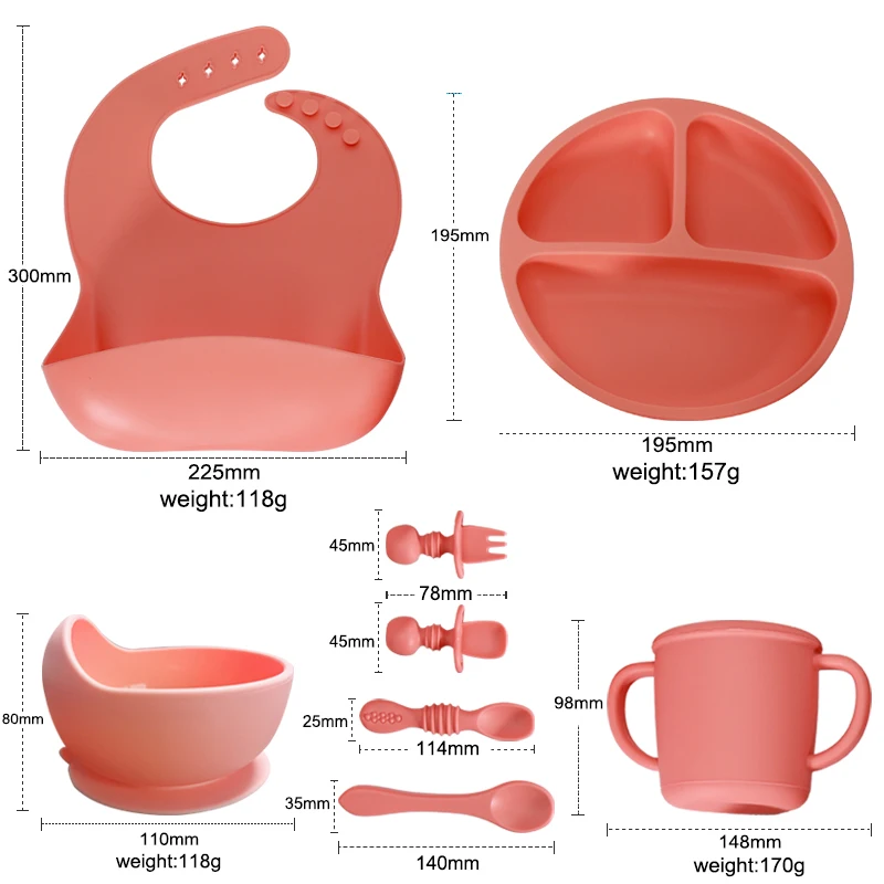 Baby Bibs Plain White Drool Bibs Package Bowls Feeding Wholesale Girl