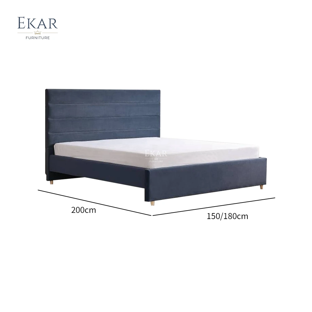 product new design ekar half leather modern bedroom bed-67