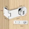 4-Inch silver+double section hinge