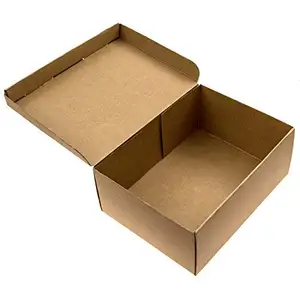 Sports Shoe Storage Box Kraft Storage Box Carton Corrugated Folding Flip Packing Box for Clothes