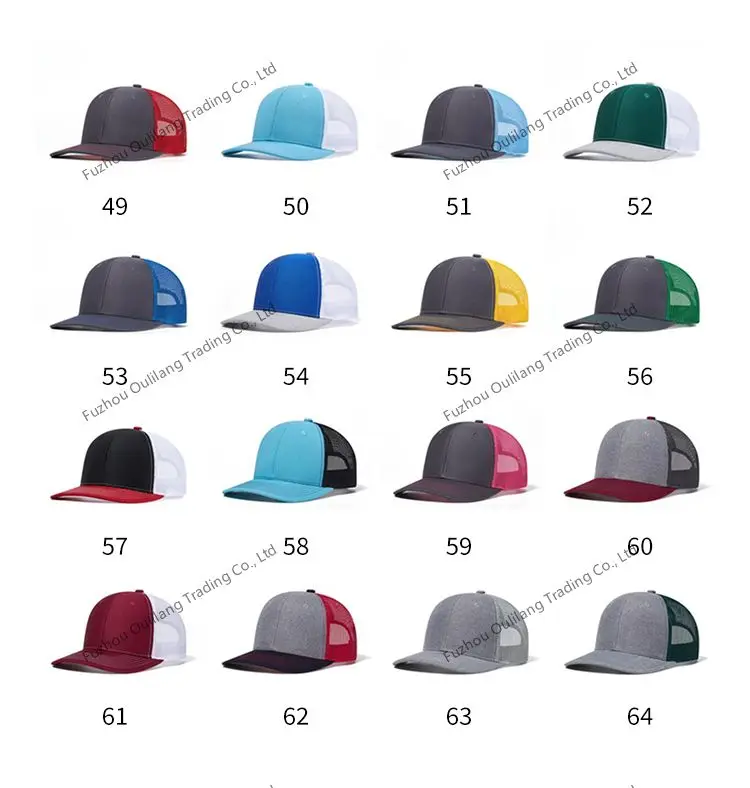 Factory Custom Logo 6 Panel Richardson Style 112 Blank Snapback Plain ...