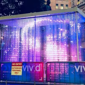 ECOJAS New Advertising Board LED 3D Cube Lighting IP65 Waterproof Outdoor Fiber Optic Light