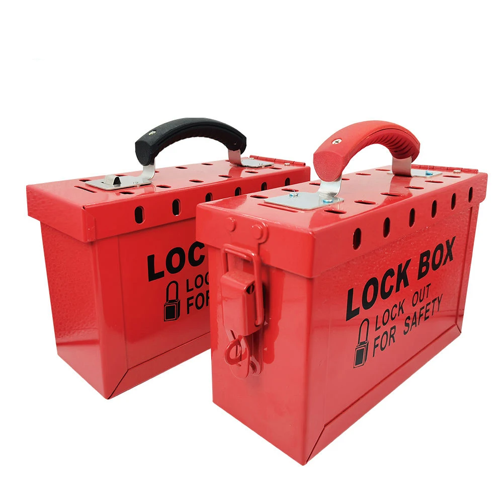 Stackable Locking Container With 12 Padlocks for Positioning Lockout Tagout Kit Lock Box for Keys Box With Combination Lock