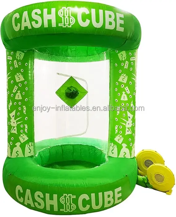 Inflatable Money Machine Cash Grab Booth Inflatable Cash Cube Machine ...