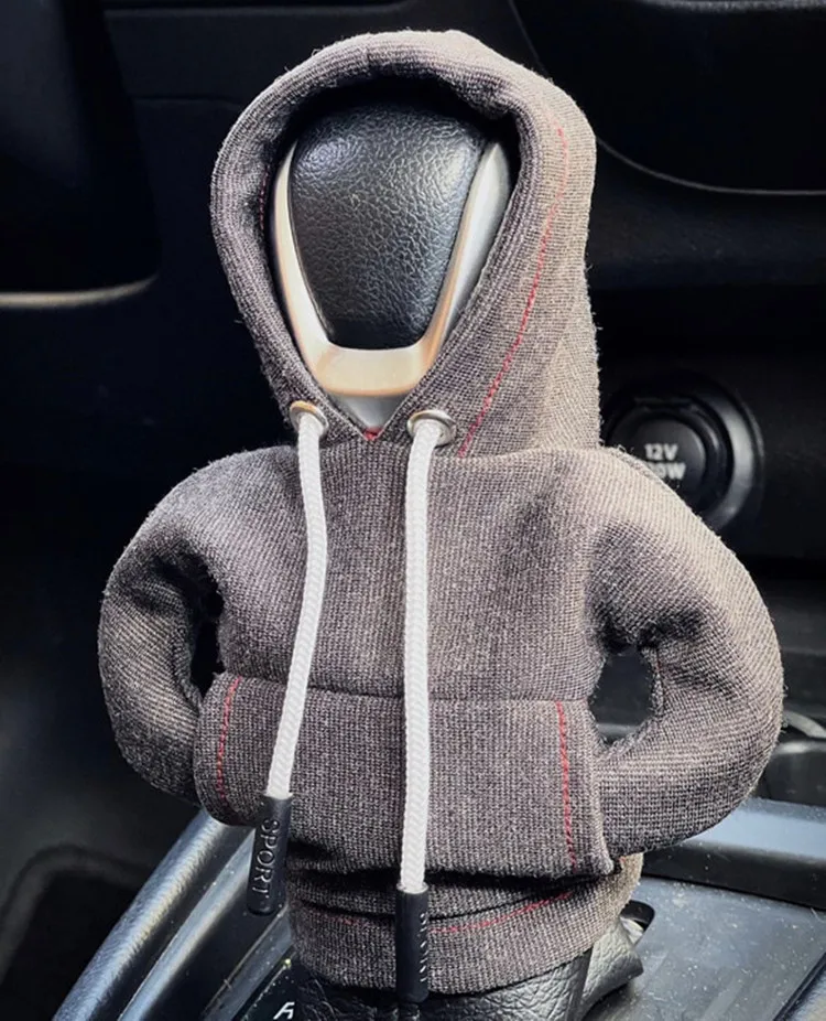 Funny Winter Warm Car Gear Shift Knob Cover Hoodies Manual Handle Gear ...