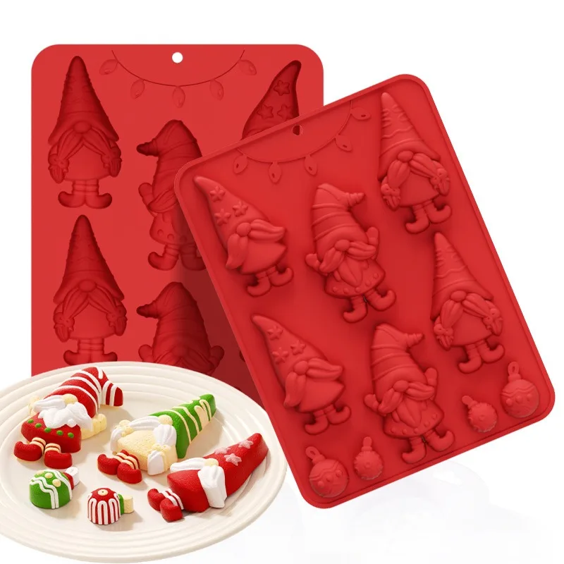 Christmas Collection Cake Tools New Year's Tree-Shaped Chocolate Mousse Food-Grade Silicone Mold with Easy-Release Feature