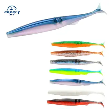 CHEERY Double Color T Tail Soft Bug Lure for Large Mouth Bass and Crappie Fishing Soft Lure for Saltwater Fishing – Soft Lure – view 2
