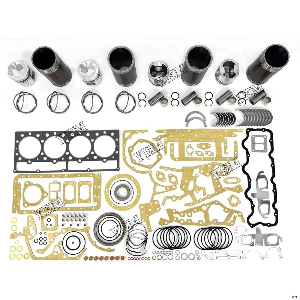 Brand New Rebuild Kit With Cylinder Gasket Piston Ring Liner Bearings Set For Caterpillar 3304