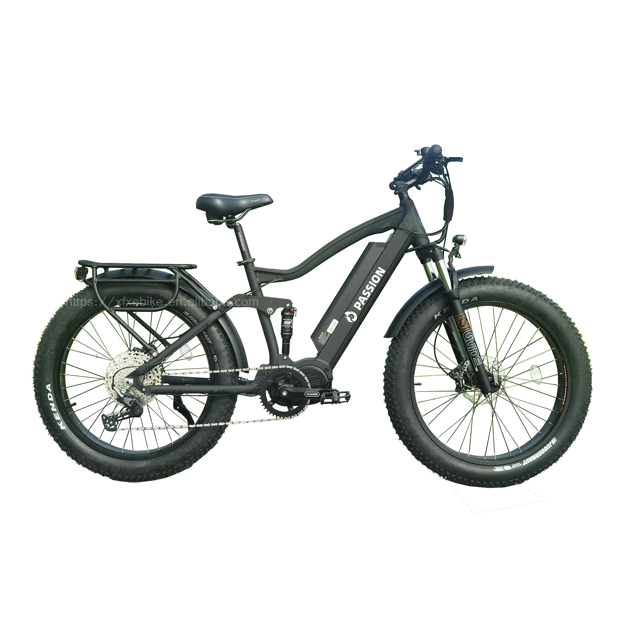 12 Speed MTB Hunting/Climbing 48V 1000W Electric Mountain Bike Bicycle Mid Drive Full Suspensions Fat E-Bike  For Man