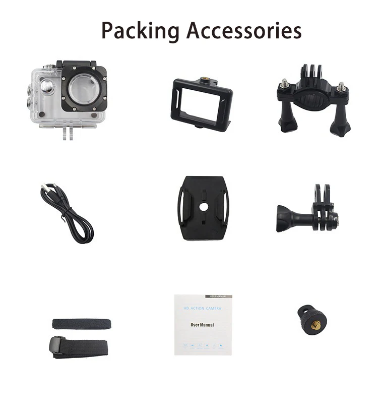 Outdoor Sports Camera Dv Hd Screen 480p Waterproof Multifunctional Diving Auto Tracking Action