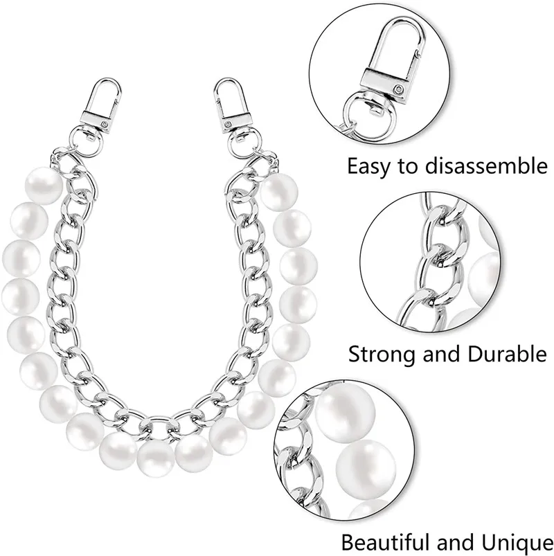 Anse Pour Sac à Main Chaînes Sac à Main Perle Imitation 25cm