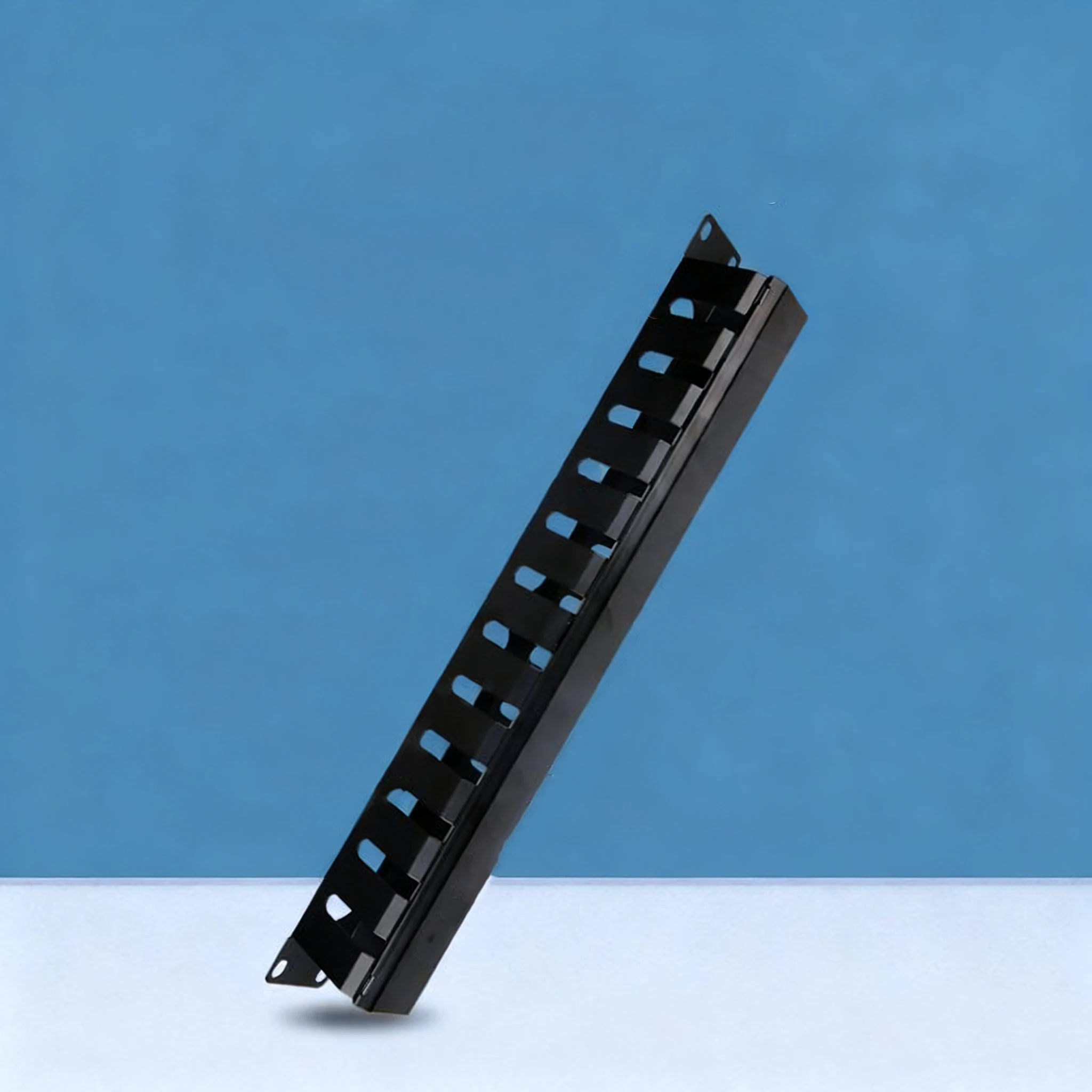 1U 19 Pulgada Pahalang na Metal na Cable Manager na may 24 na Slot, Rack Mount na Wire Organizer para sa Server, Network Cabinet, at Cord Holder