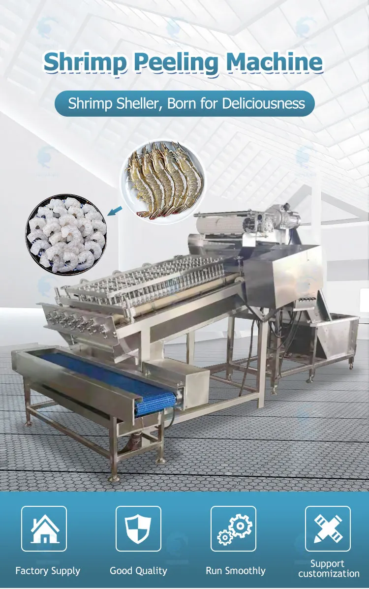 Automatic Shrimp Deveining Machine Shrimp Shelling Cleaning Machine