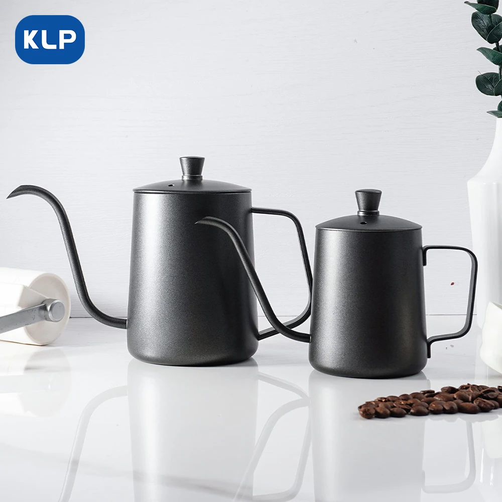 KLP 350ml 600ml Hand Drip Kettle Coffee Pot Pour Over 304 Stainless Steel Tea Coffee Kettle Gooseneck Coffee Tools Set