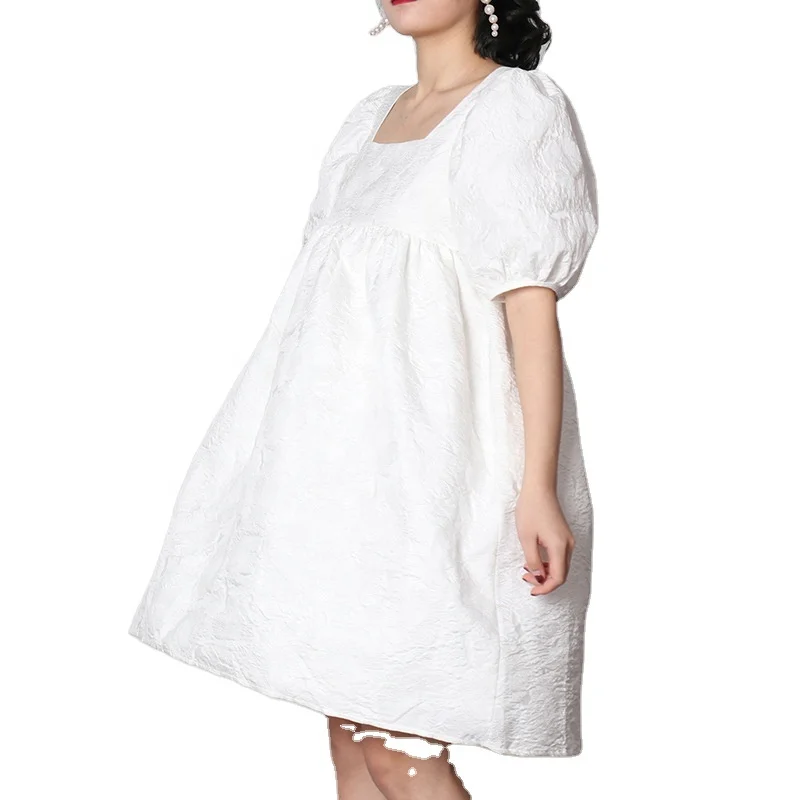 white cotton casual dress