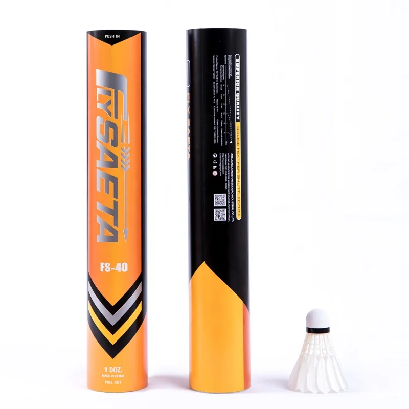 Лидер продаж OEM Волан для бадминтона по низкой цене оптовая продажа Волан с гусиными перьями белый китайский профессиональный поставщик