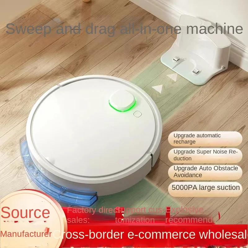 Intelligent Automatic Sweeping Robot Wet Mopping USB Rechargeable Vacuum Cleaner Cross-Border Household Cleaning Machine