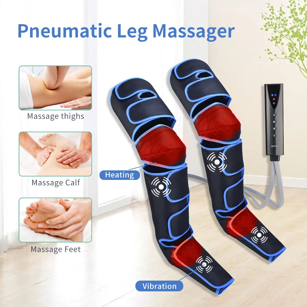 Pneumatic Heat Leg Foot Pain Relief Massager Machine Leg Massager Mat