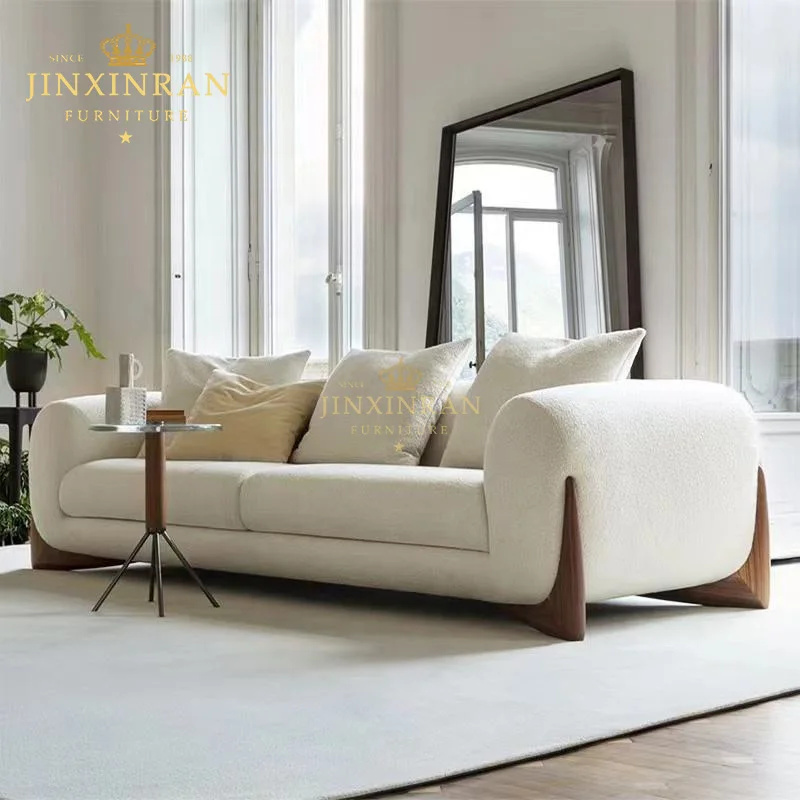 Minimalist Style Modern Simple Luxury Small Couch Living Room Sofa Cashmere White Sofa