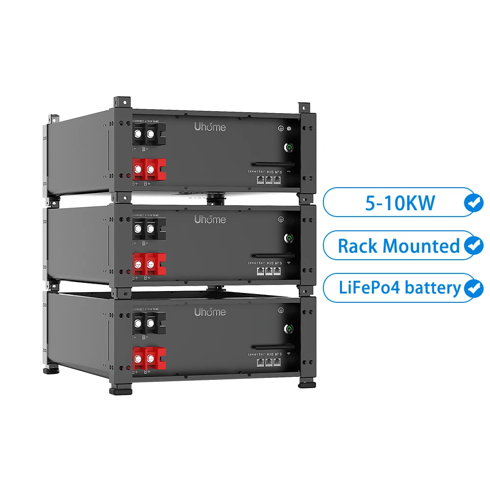 EU Stock rack mounted 51.2v 100ah 200ah 5kwh 10kwh 15kwh solid state battery LiFePo4 for home solar system with Long warranty