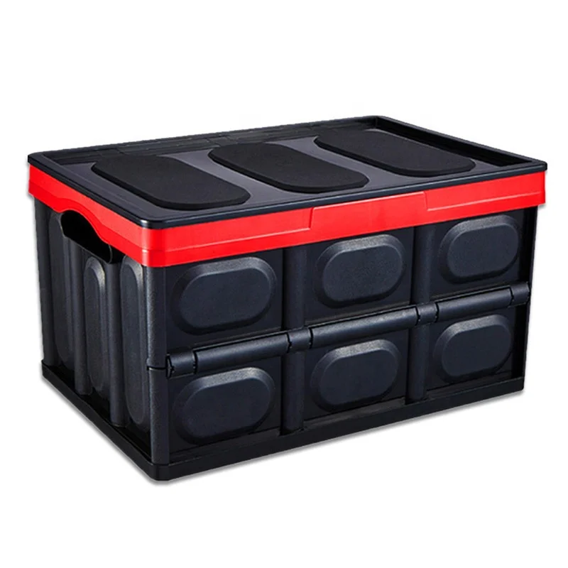 Lidded Storage Bins 2 Pack 30L Collapsible Storage Box Crates