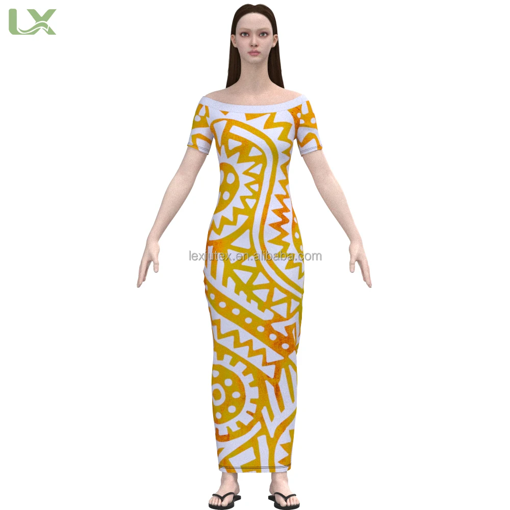 Customized Printing,Size,Style Design Pacific Island Dresses Women ...