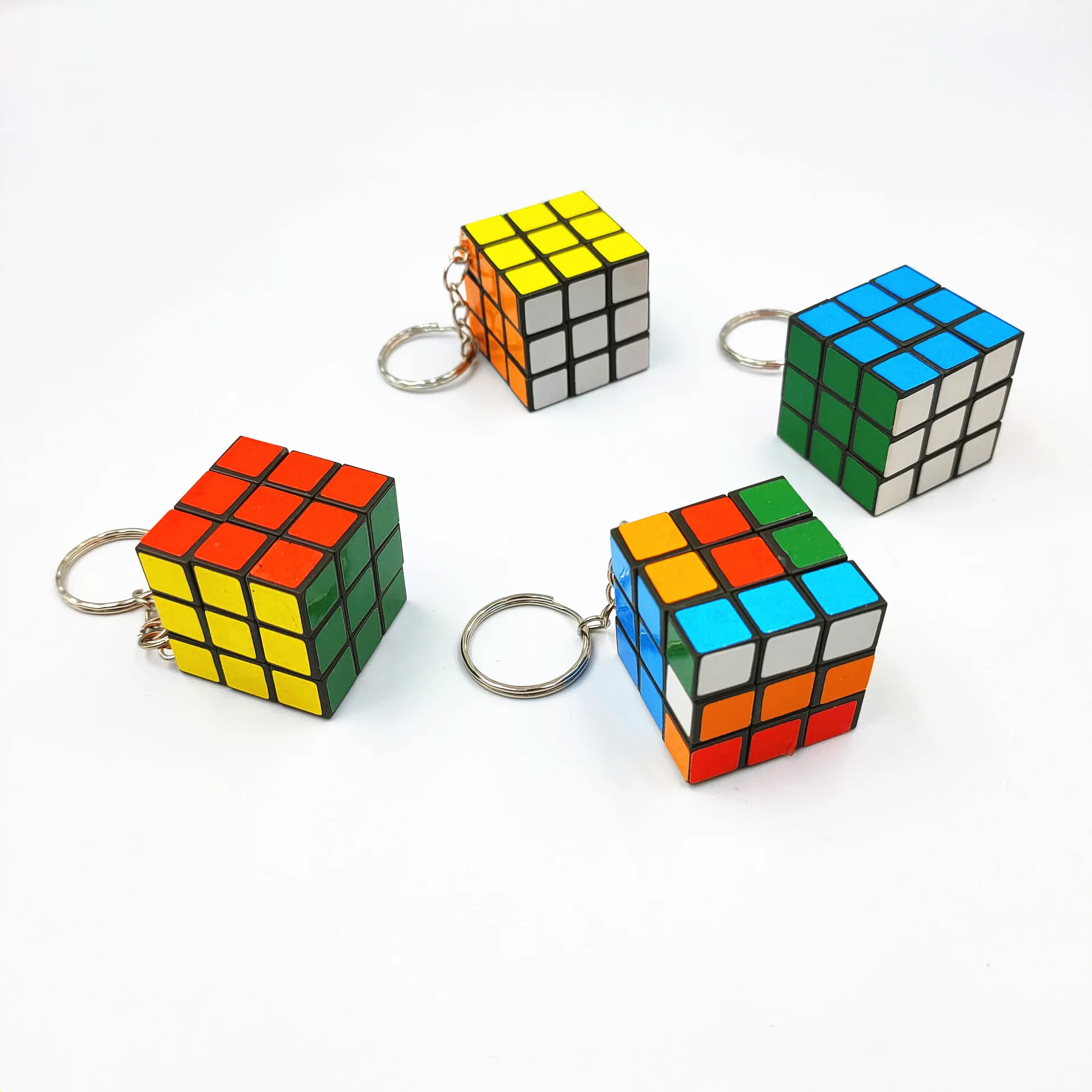 12 x Mini Rubix Cube Keyring Puzzle Game Toy Gift 
