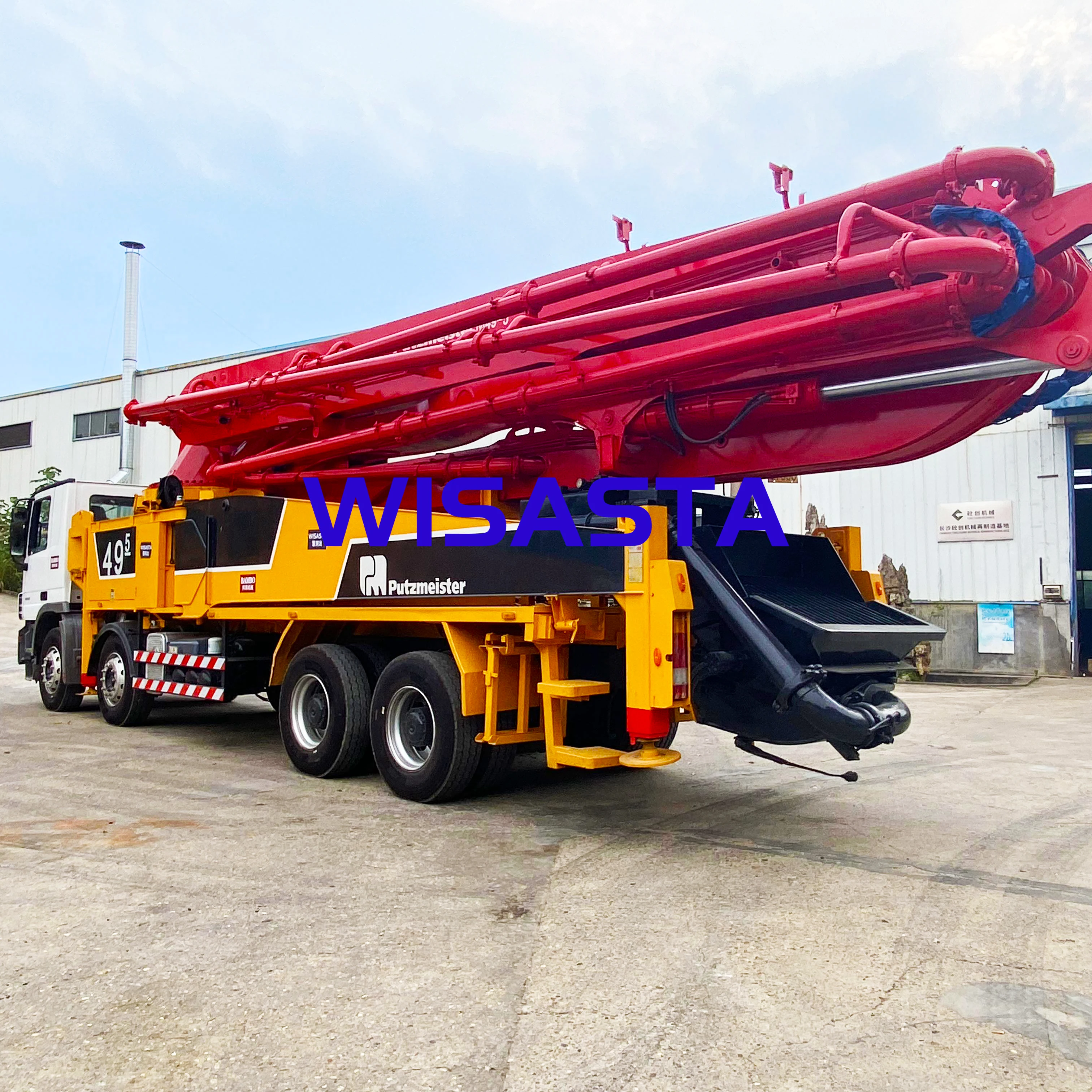 Cheaper Used 38 46 49m Putzmeister Truck Mounted Concrete  Beton Boom  Pump Truck Machines  Good Price for Sale