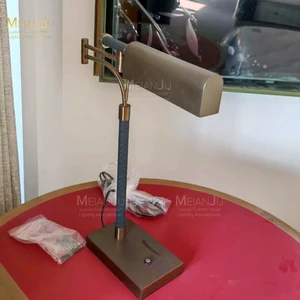 American Style Modern Bedside Table Light Bespoke Creative Wholesale Stainless Steel Lampshade AC Power Flexible Simple Design