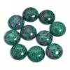 Red and Green Gem Round Stone
