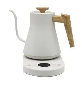 Smart 900ml Electric Kettle Black Stainless Steel Gooseneck Water Heater for Hotel Home Use Digital Display Temperature Control