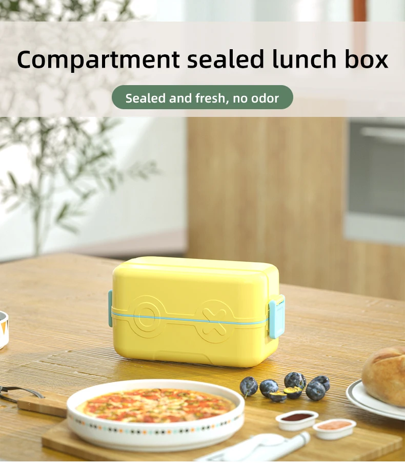 New Design Bento Box Container Meal Prep Container With Cutlery,2 Tier