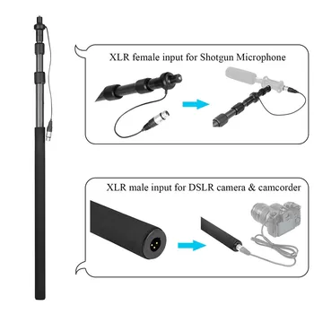 BOYA on Stage Holder Carbon Fiber BY-PB25 Boom Holder 3 Section for Interview Shotgun Microphones Extension Studio Film Micro product image