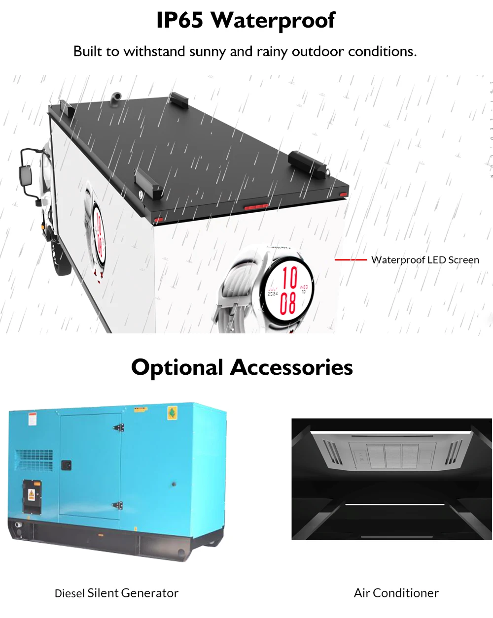 Canbest Mobile Advertising Led Trucks Display Signs Digital Billboard Van Box Rear Side Body Wall Screen Panel
