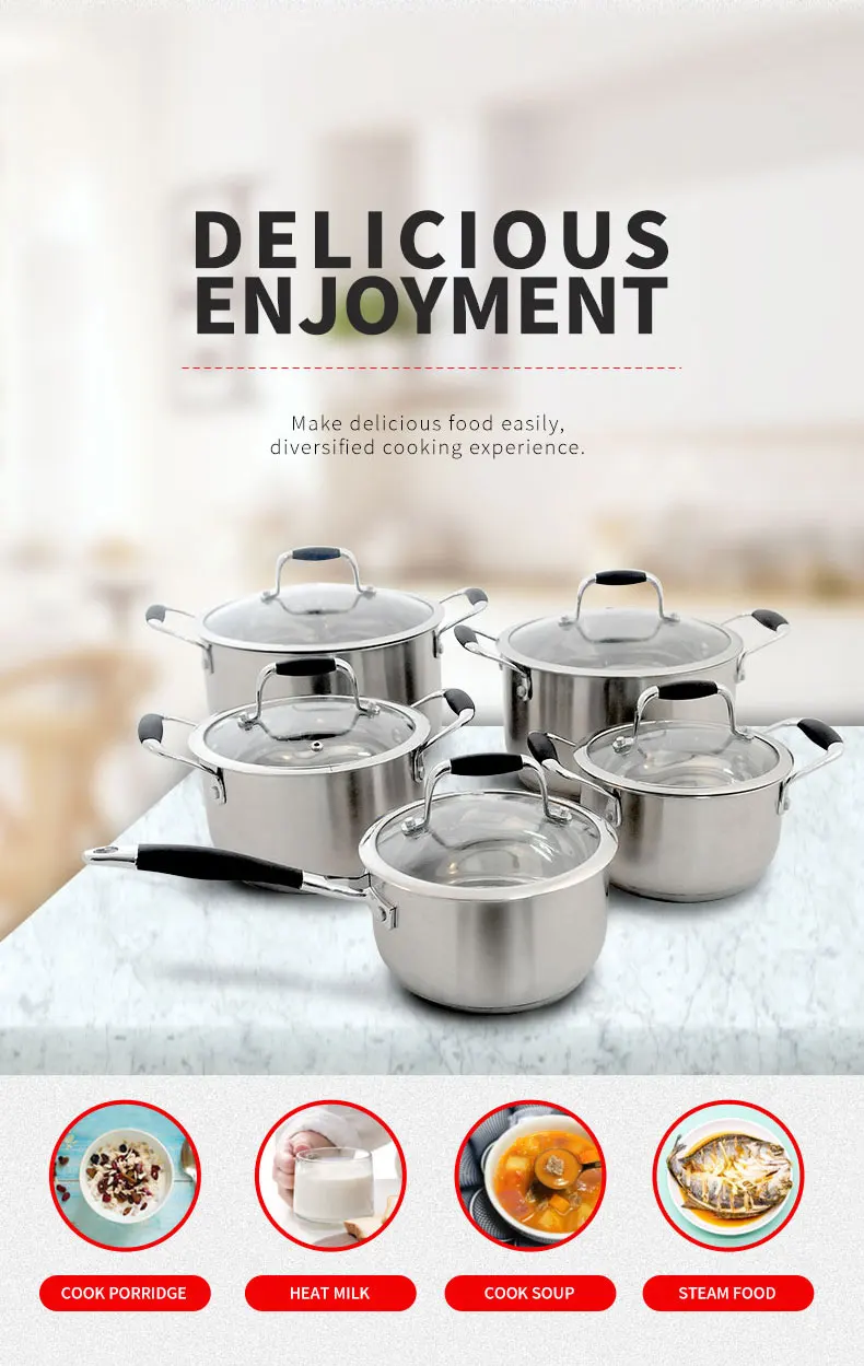 Wholesale Korkmaz Stainless Steel Cooking Set for Home