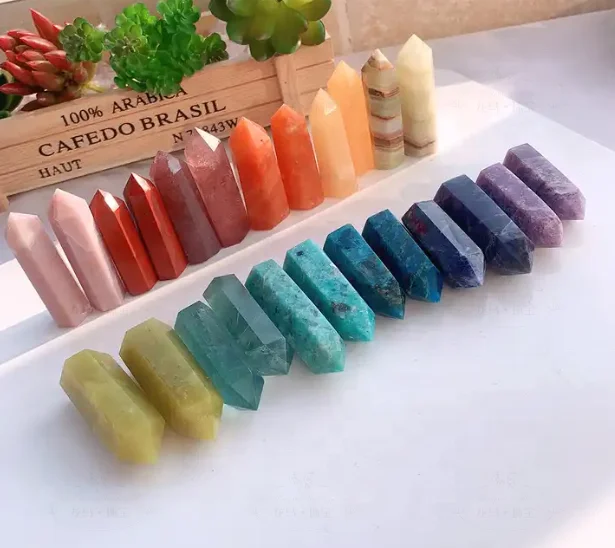 Wholesale Natural Rose Quartz Crystals Crystal Tower Multiple Materials