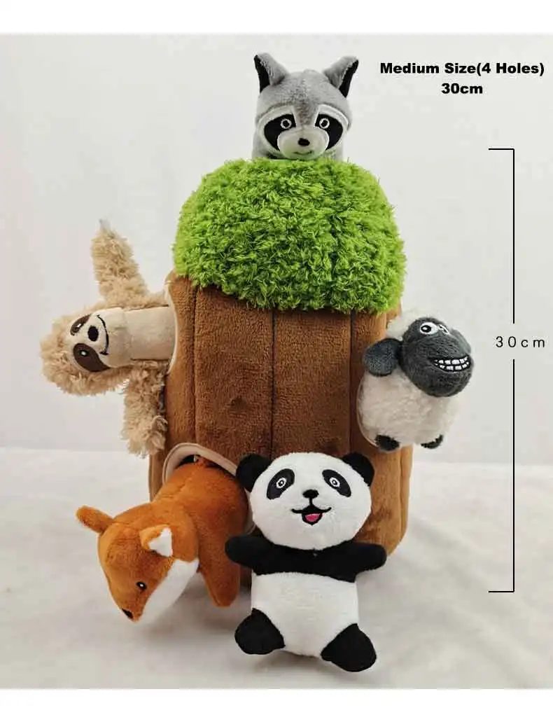 Wholesale Stuffed Animal Pet Chew Squeak Toy Custom Hide And Seek Dog