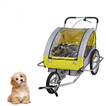 Outdoor Aluminum Foldable Bicycle Carrier pet travel trolleys pet stroller dog bike trailer carrier