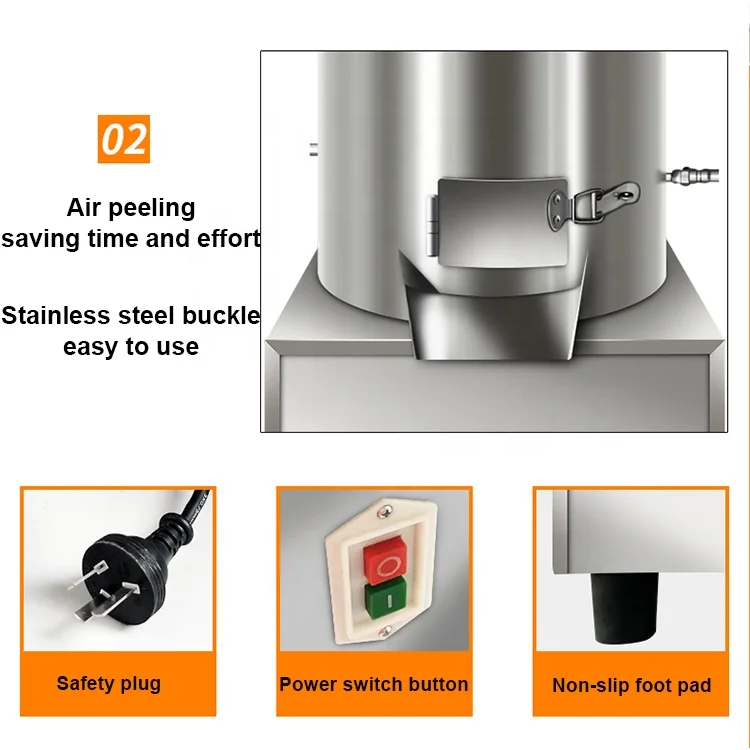 Industrial air Pressure Garlic Cloves Sheller Garlic Peeling Peeler Machine Garlic Cloves Skin Remover - Image 6