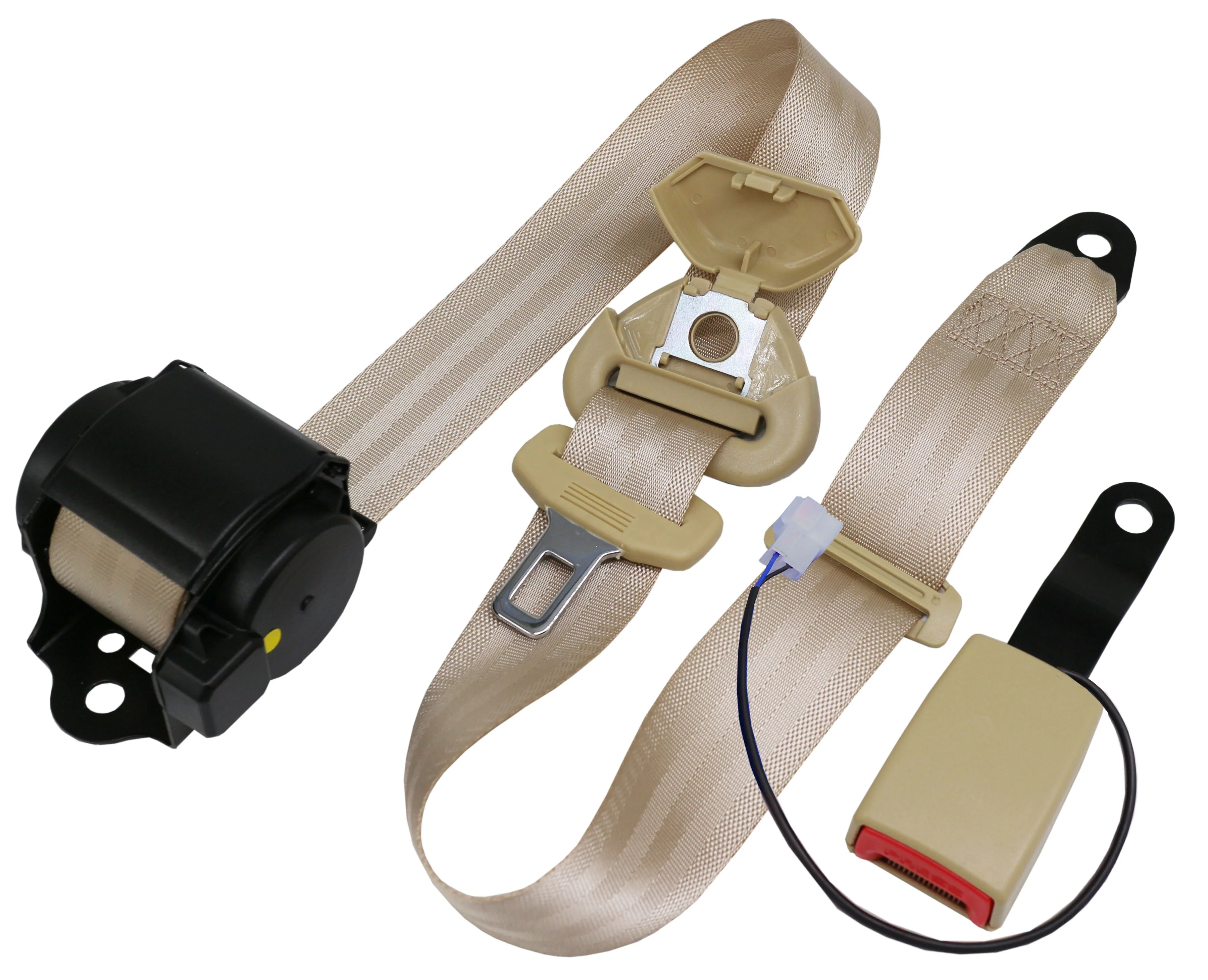 Black 3 Point Seat Belt Pair Automatic Type Fits Classic Beetle