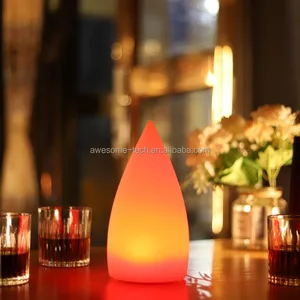 Restaurant Lighting Table Decorative Water Drop Waterproof Outdoor Garden Hotel Dinning Table Multi Color Cordless LED Lamp