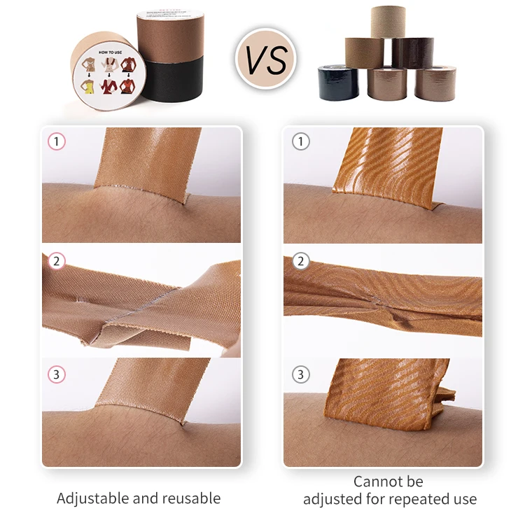 High-End Medical Grade Nipple Cover Set Adjustable Bio Glue Breast Push-up Boob Tape Premium Underwear Accessories