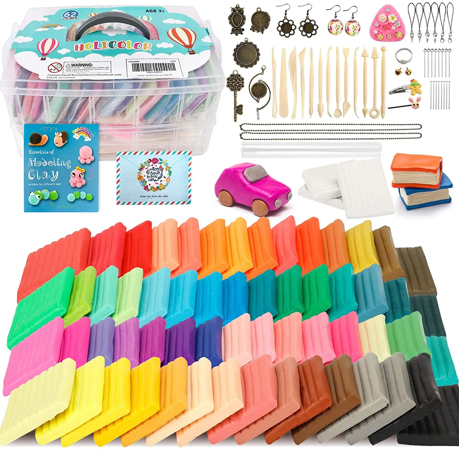 HOLICOLOR Air Dry Clay Kit 36 Colors Magic Clay Ultra Light Modeling Clay  for