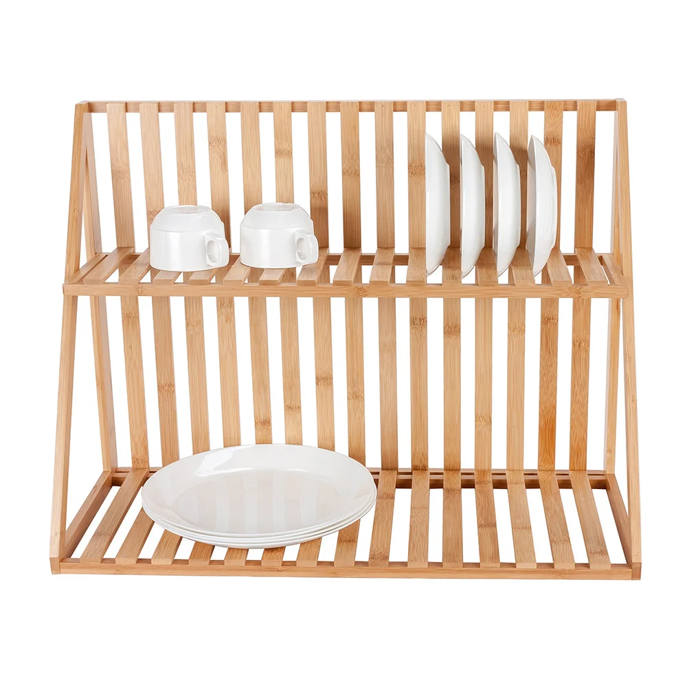 Wall Mount Hanging Bamboo 2 Tier Dish Drying Rack - Buy Dish Drying Rack,2  Tier Dish Drying Rack,Bamboo Dish Drying Rack Product on Alibaba.com