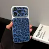 Blue leopard print