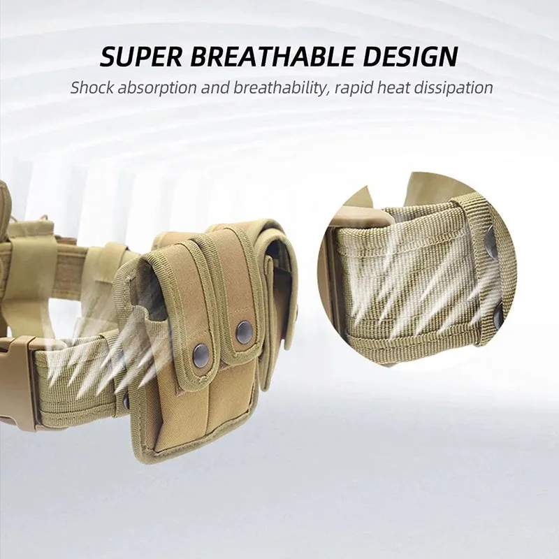 Outdoor Training Duty Belt Versatile Tactical Security Modular Equipment System Molded Duty Belts with Pouches System Holster