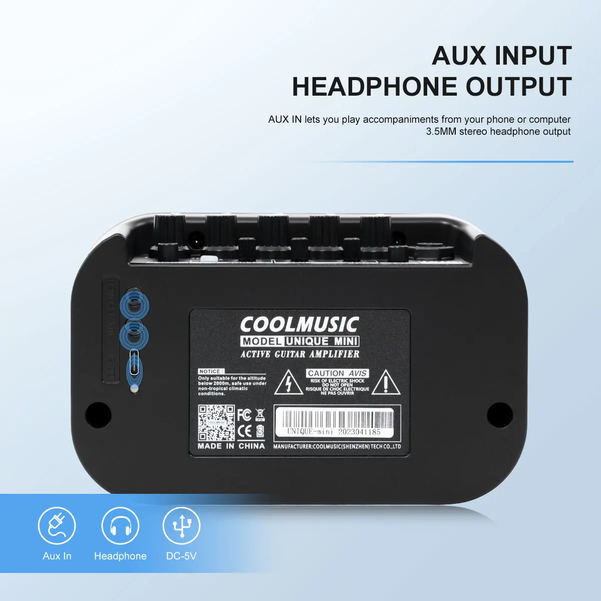 Portable Guitar Amplifier with 3-Band EQ, Distortion & Delay Effects ...