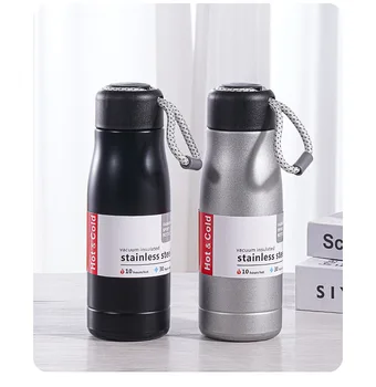 Most Popular Cycling Sublimation Stainless Steel Insulated Water Magnet 420ml 550ml Sports Vacuum Bottle With Rope